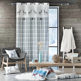 Bielo-modrý záves 140x240 cm Megeve – douceur d'intérieur
