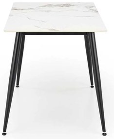 Jedálenský stôl Webster 120 cm, mramor / čierna
