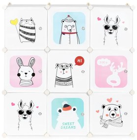 Modulová detská skrinka s motívom zvieratiek