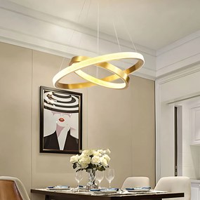 Toolight Toolight, LED stropné svietidlo 60cm, 55W, 3500lm + diaľkové ovládanie, APP1772-CP, zlatá matná, OSW-06351