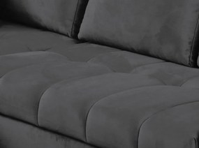 Rohová sedacia súprava Paris, antracitová látka, ľavý roh