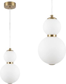 Toolight Toolight, LED závesné svietidlo, 15cm, 10W, 3000K, 1500lm, LHJ112-2CP, zlatá matná, OSW-03250