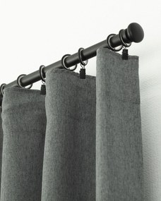 Záves BASIC s navliekacou riasiacou páskou 140x300 cm sivý denim 1 ks.