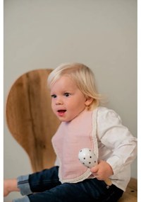 Ružový mušelínový podbradník Kindsgut Paris