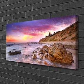 Obraz na plátne More kamene krajina 140x70 cm