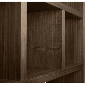 Hnedá knižnica v dekore orecha 150x198 cm Berlin – TemaHome