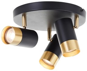 Brilliant - LED Bodové svietidlo VIGOLO 3xGU10/5W/230V čierna/zlatá