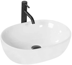 Rea Amelia, umývadlo na dosku 480x345x135 mm, biela lesklá, REA-U0416