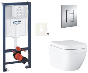 Závesný wc set do ľahkých stien / predstenová montáž Grohe Euro Ceramic SIKOGRSEUE