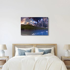 Obraz jazera a hôr (90x60 cm)