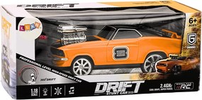 LEAN Toys Diaľkovo ovládaný 1:18 Drift 360 Svetlá Zvuky Oranžová