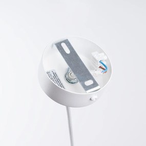 Biele závesné svietidlo so skleneným tienidlom Belinda – Sollux