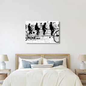 Obraz - Tímová práca, jazda na bicykli (90x60 cm)