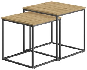 Sada 2ks konferenčných stolíkov QUADRO, dekor dub artisan