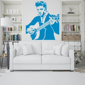 Veselá Stena Samolepka Elvis Presley Farba: modrá, Veľkosť: 80 x 76 cm
