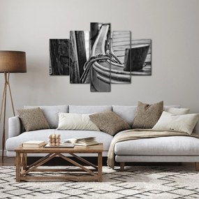 Obraz - Priviazaná loď (150x105 cm)