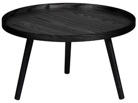 Čierny konferenčný stolík WOOOD Mesa, ø 60 cm