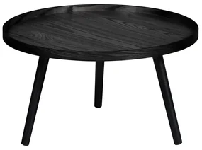 Čierny konferenčný stolík WOOOD Mesa, ø 60 cm