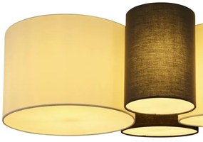 Globo 15586-4D - Stropné svietidlo MAKKI 4xE27/15W/230V biela/šedá/čierna