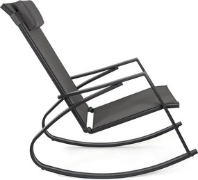 Antracitové kovové záhradné kreslo Ercolano – Bizzotto