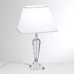 Orion LA 4-1201 - Krištáľová stolná lampa VERONIQUE 1xE27/60W/230V biela/číra