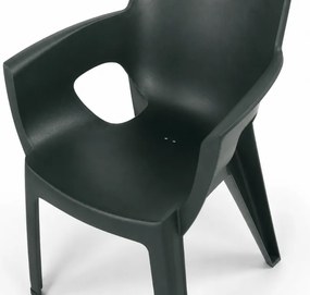 Záhradná jedálenská stolička IVY, tmavozelená