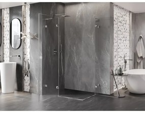 Mexen Lunar L Duo výklopný sprchový kút 120 x 95 cm, 8mm číre sklo, chrómový profil, 834L-120L-095P-01-00