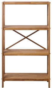 Regál z dubového dreva v prírodnej farbe 70x124 cm X-Shelf – Unique Furniture