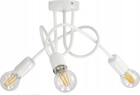 BERGE Stropná závesná lampa LOFT - 3xE27 - BIELA