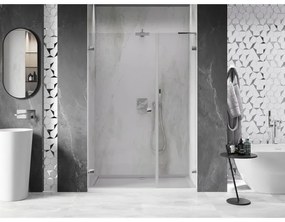 Mexen Lunar-B, L Otočné ľavé sprchové dvere 140 cm, 8mm číre sklo, chrómový profil, 832SL-140-050-01-00-L