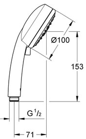 GROHE 27575002 - Ručná sprcha TEMPESTA COSMOPOLITAN 100 4” lesklý chróm