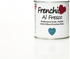 Matná tmavomodrá kriedová farba do exteriéru Frenchic Al Fresco Steel Teal 250 ml