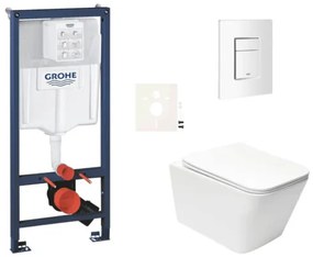 Závesný wc set do ľahkých stien / predstenová montáž Swiss Aqua Technologies Infinitio SIKOGRSIN12SCSH0