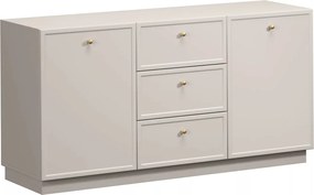 Komoda Lorini 150 cm so zásuvkami - kašmír / zlaté úchytky