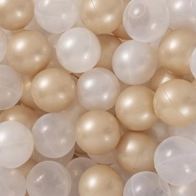 Suchý bazén pre deti zamatový 90 x 30 + 200 loptičiek - zlatá