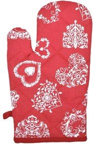 INTERMEDIC SK - Kuchynská chňapka Srdce červené 18×28 cm | magnet, bavlna, romantický dizajn