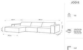 Béžová rohová pohovka z textílie bouclé (ľavý roh) Jodie – Micadoni Home