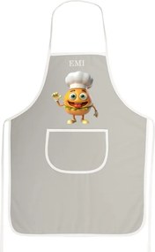 Kuchynská zástera Burger EMI, sivá