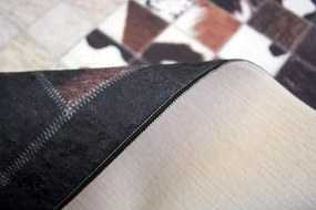 Okrúhly koberec Porte 2054 BLACK – čierno-béžový dizajn Rozmer: 80 cm