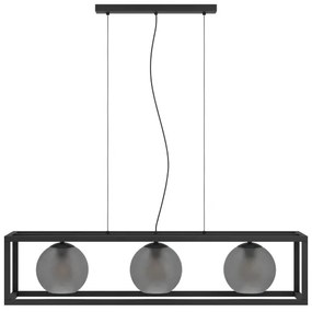 Eglo 390215 - Luster na lanku ARANGONA 3xE27/40W/230V dymová/čierna