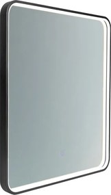 Dotykové nástěnné zrcadlo s LED osvětlením VEGA 65x80 cm černé