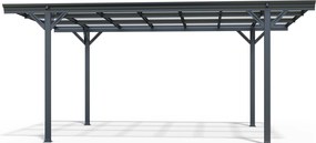 Prístrešok na auto BestBerg BBCP-CH500 / 15,3 m² / 503 × 305 × 232 cm / antracit/sivá