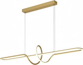 Toolight Toolight, LED závesné osvetlenie 118cm, 36W, 3000K, 3500lm, LHJ038-CP, zlatá matná, OSW-50049