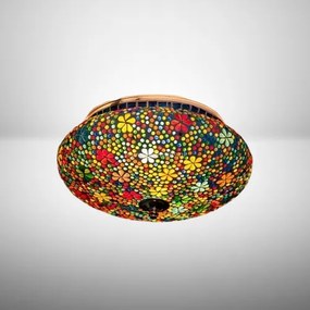 Stropnica orient moderná mozaiková lampa Melon KVETY Ø25