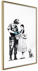 Artgeist Plagát - Dorothy and Policeman [Poster] Veľkosť: 20x30, Verzia: Zlatý rám