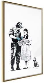 Artgeist Plagát - Dorothy and Policeman [Poster] Veľkosť: 30x45, Verzia: Zlatý rám