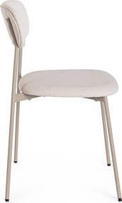 Taupe čalúnená jedálenská stolička Inka – Yes Everyday