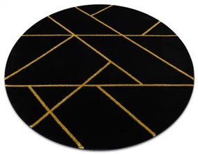 styldomova Čierny koberec Glamour Emerald 1012 kruh