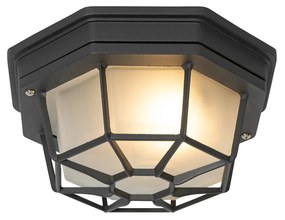 Rustikálne stropné svietidlo tmavosivé 21,3 cm IP44 - Bri