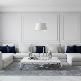 Toolight Toolight, závesná kovová stropná lampa 1xE27 APP423-1CP, biela, OSW-00553